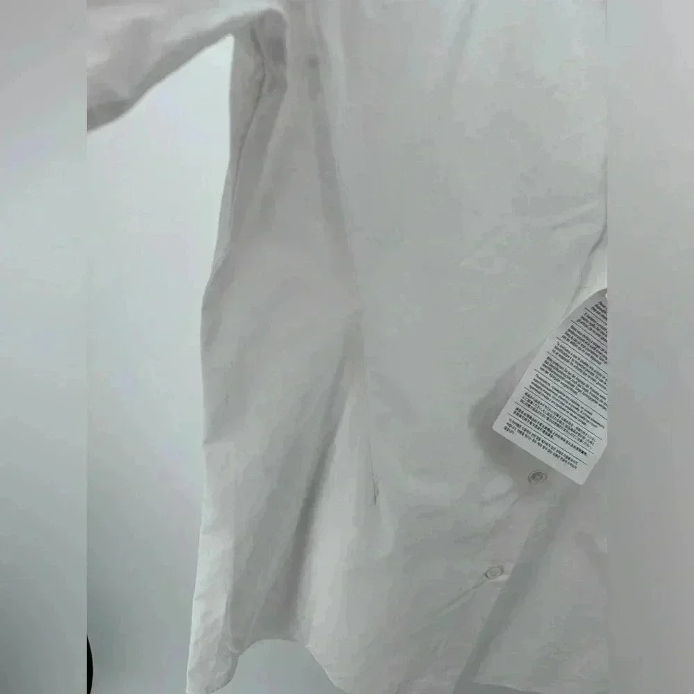 NWT $1400 VALENTINO Shirt IT40 US4 White Double Collar Made in Italy - Picture 2 of 13